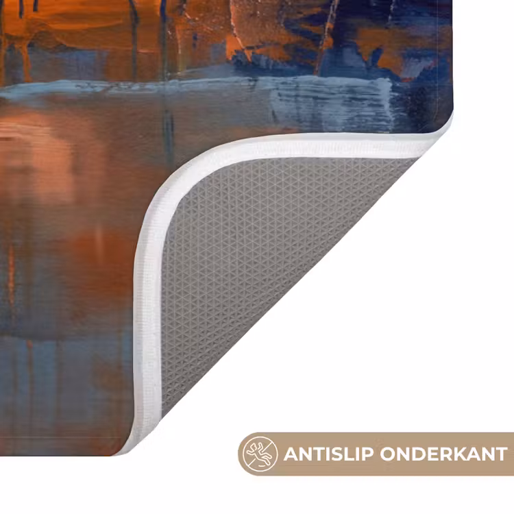 Wc Mat - Abstract - Kleuren - Modern - Oranje - Grijs — 3
