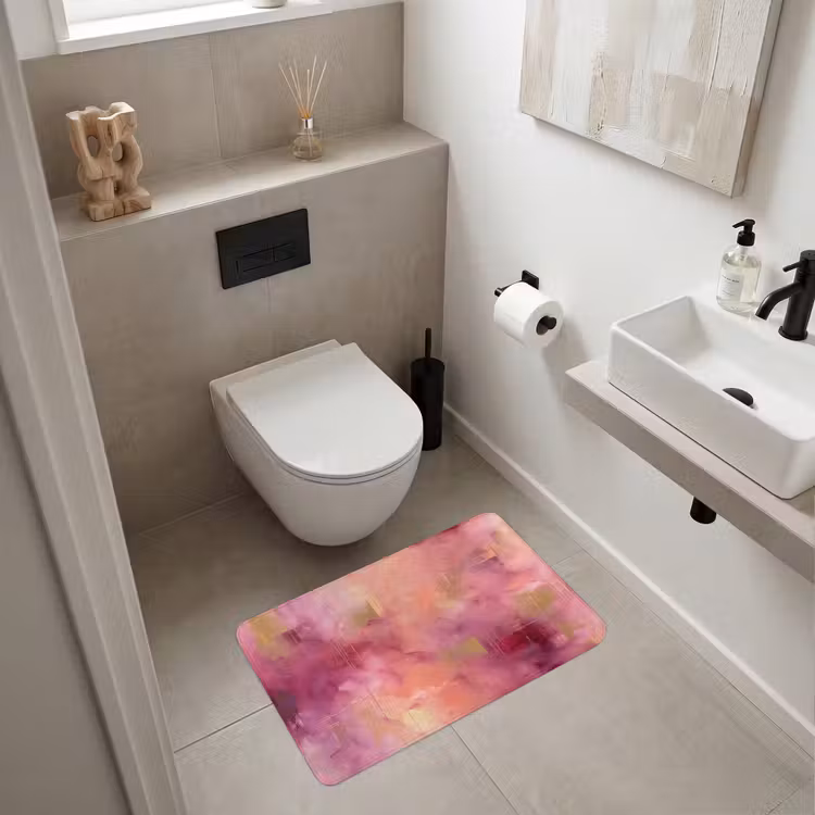 Wc Mat - Abstract - Kleuren - Modern - Roze - Paars — 6