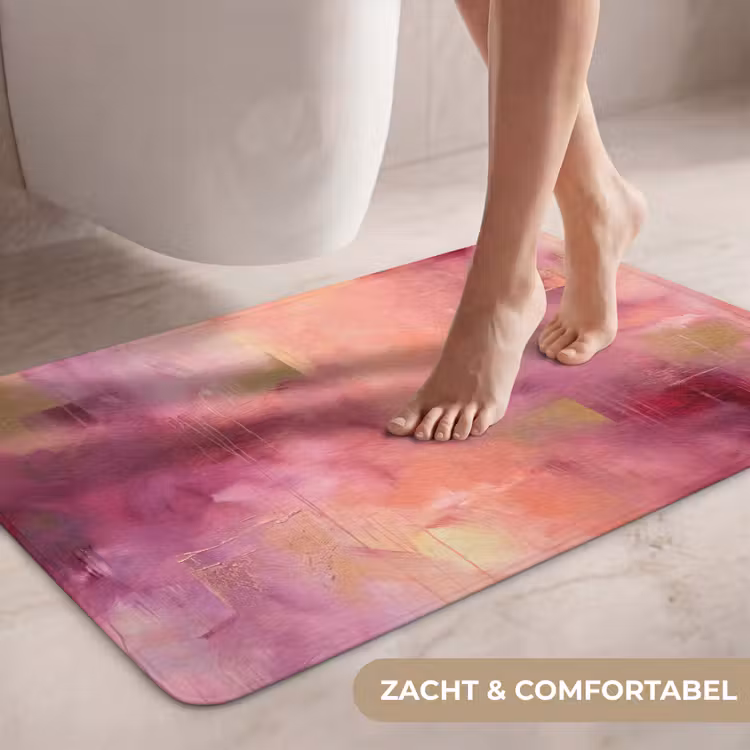 Wc Mat - Abstract - Kleuren - Modern - Roze - Paars — 7