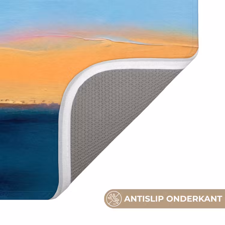 Wc Mat - Abstract - Kleurvlakken - Modern - Oranje - Blauw — 3