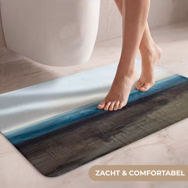 Wc Mat - Abstract - Landschap - Horizon - Blauw - Modern — 7
