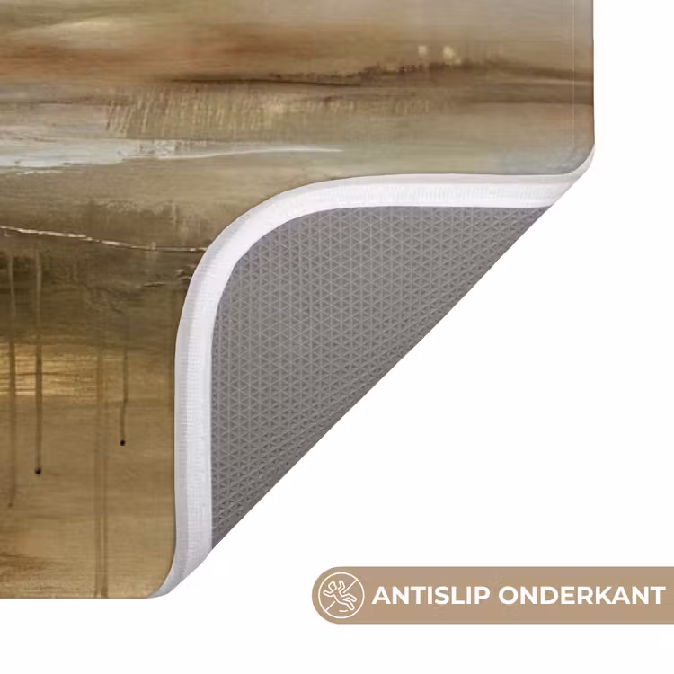 Wc Mat - Abstract - Landschap - Natuur - Beige - Bruin — 3