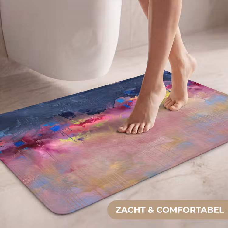 Wc Mat - Abstract - Textuur - Kleuren - Modern - Roze — 7