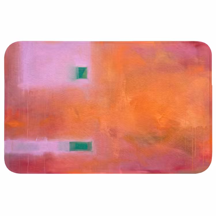 Wc Mat - Abstract - Vlakken - Kunst - Modern - Oranje — 1