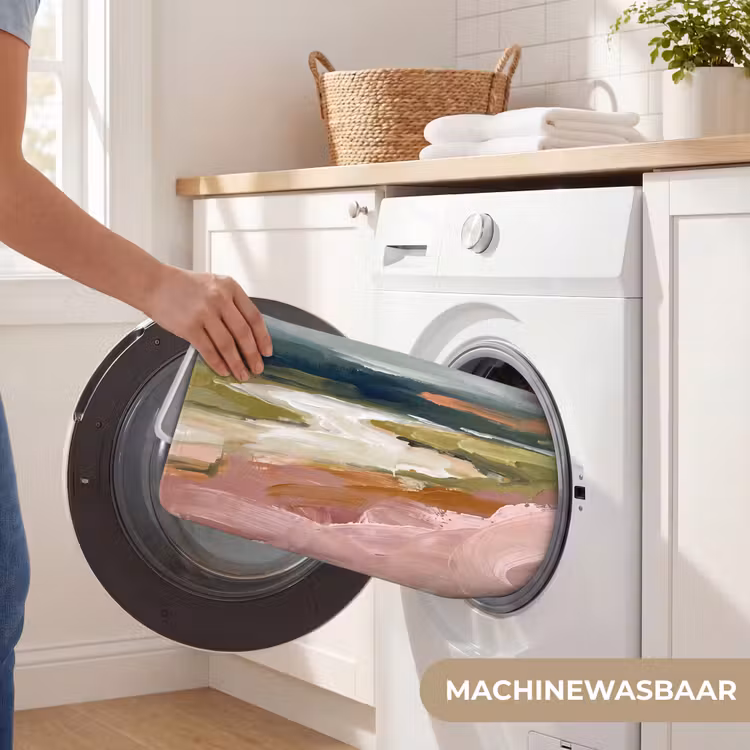 Wc Mat - Landschap - Rivier - Abstract - Roze - Groen — 5