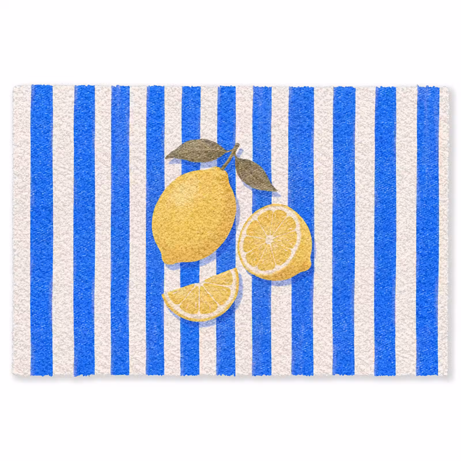 Vloerkleed - Fruit - Citroen - Zomer - Geel - Blauw — 1