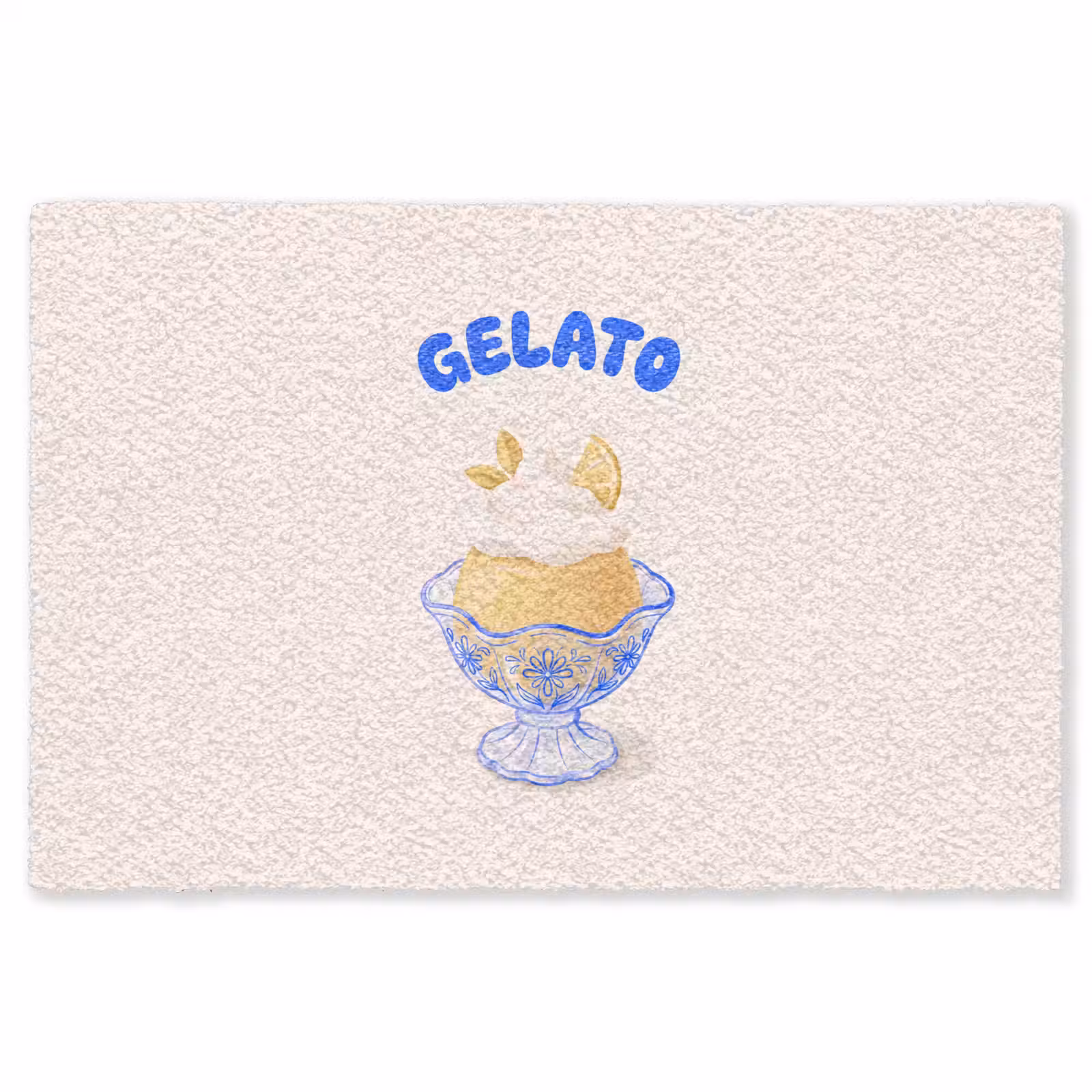 Vloerkleed - IJs - Citroen - Illustratie - Geel - Dessert — 1