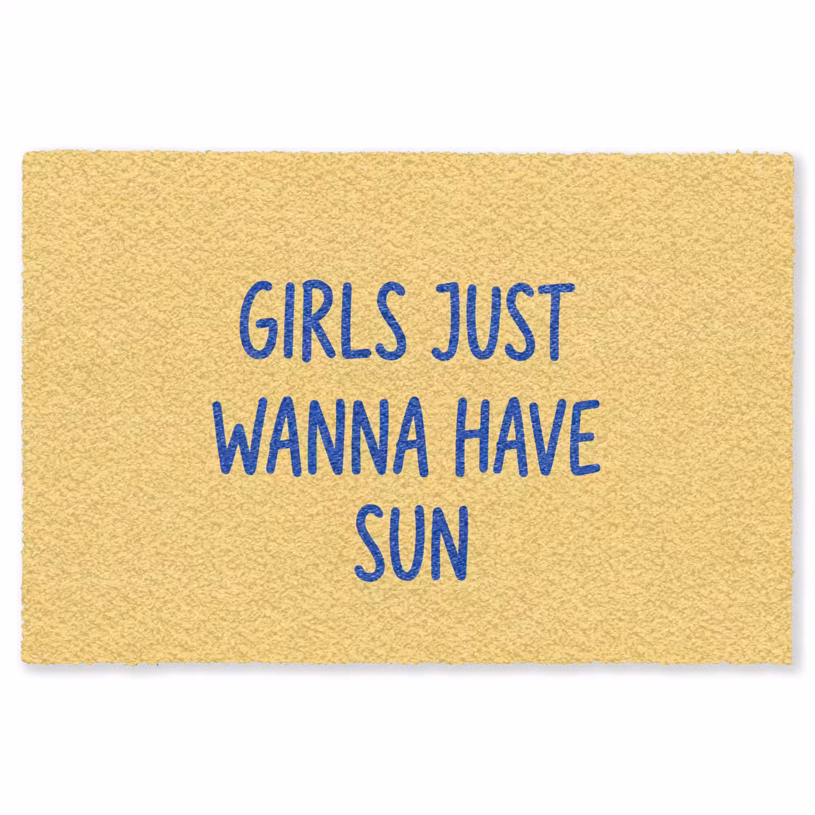 Vloerkleed - Tekst - Zon - Zomer - Modern - Geel — 1
