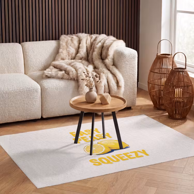 Vloerkleed - Eten - Citroenen - Keuken - Illustratie - Geel — 3