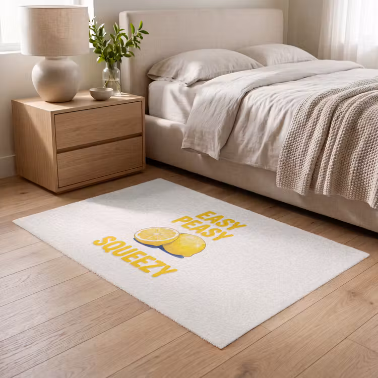 Vloerkleed - Eten - Citroenen - Keuken - Illustratie - Geel — 5