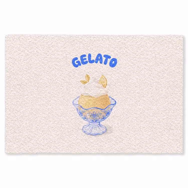 Vloerkleed - IJs - Citroen - Illustratie - Geel - Dessert — 1