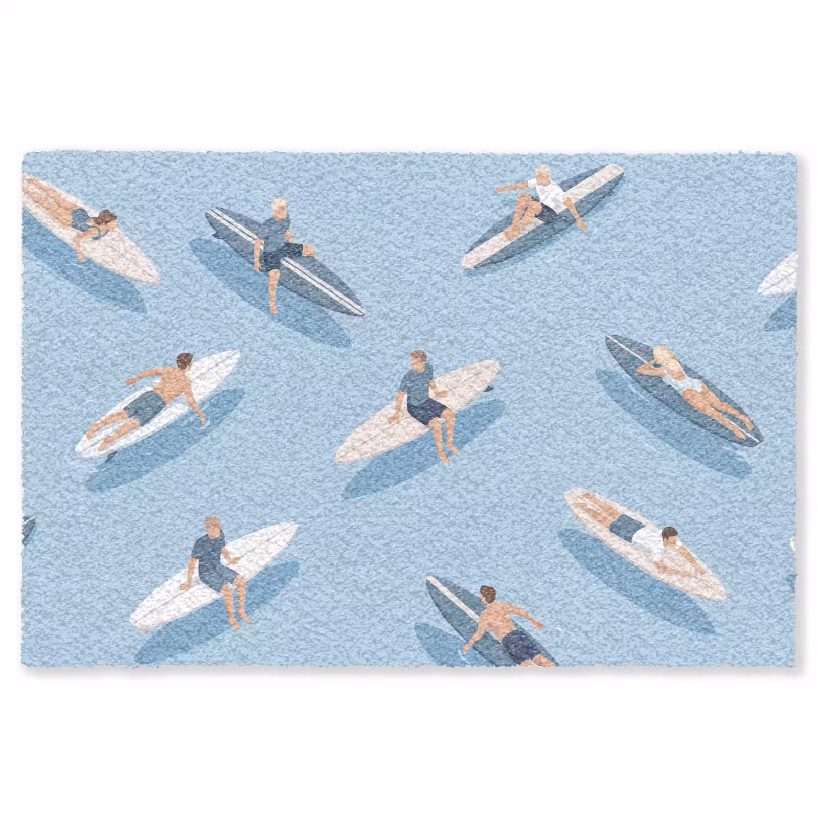 Vloerkleed - Mensen - Surfen - Water - Zomer - Illustratie — 1