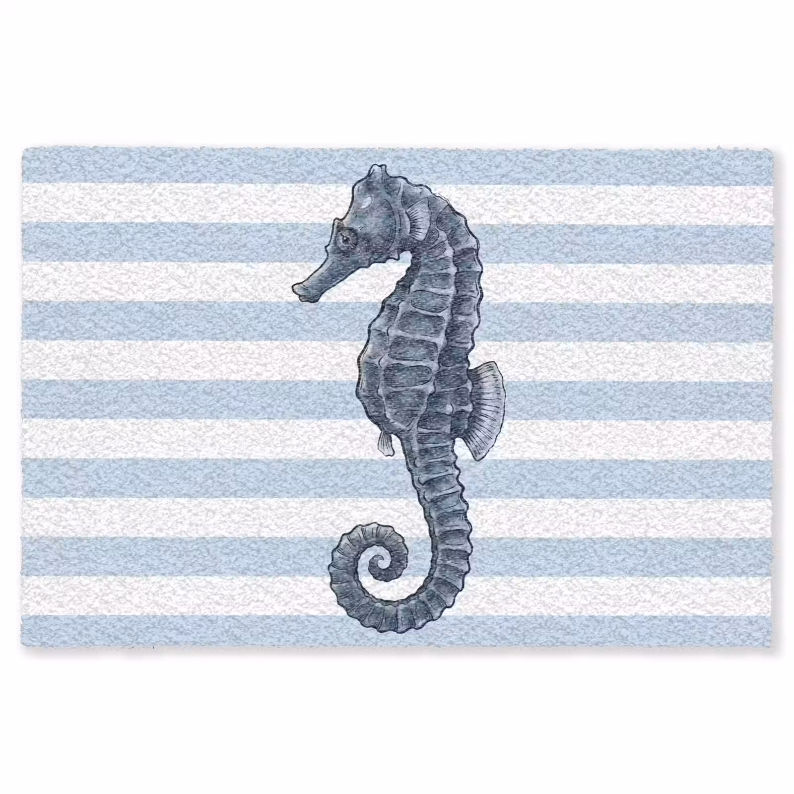 Vloerkleed - Vis - Oceaan - Illustratie - Blauw - Strepen — 1