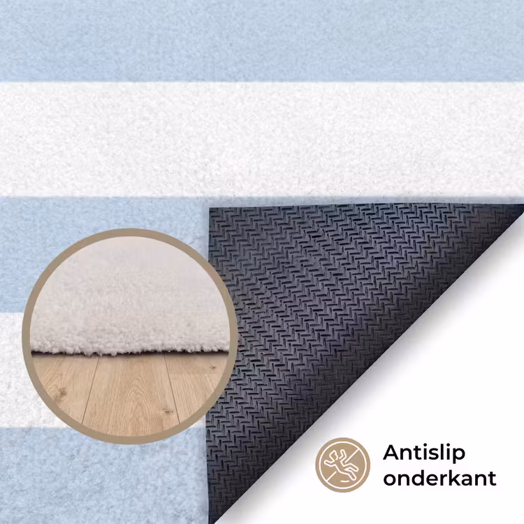 Vloerkleed - Vis - Oceaan - Illustratie - Blauw - Strepen — 4