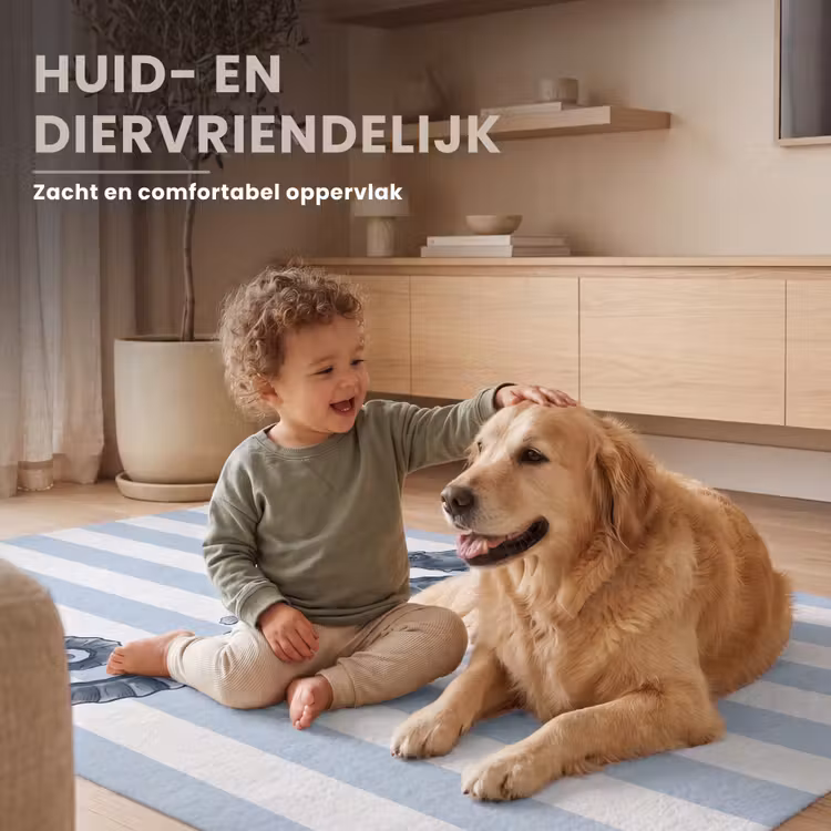 Vloerkleed - Vis - Oceaan - Illustratie - Blauw - Strepen — 6