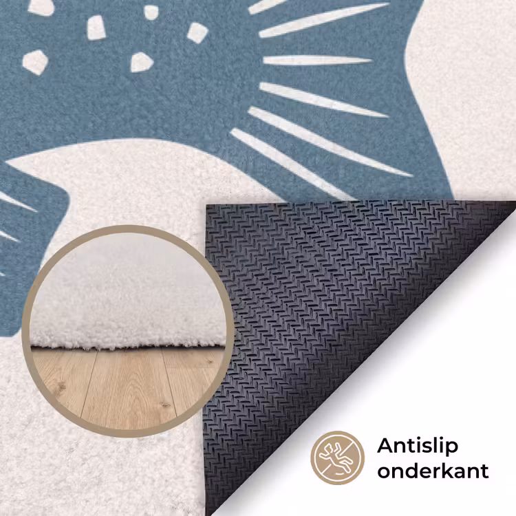 Vloerkleed - Vrouw - Vis - Fantasie - Abstract - Blauw — 4