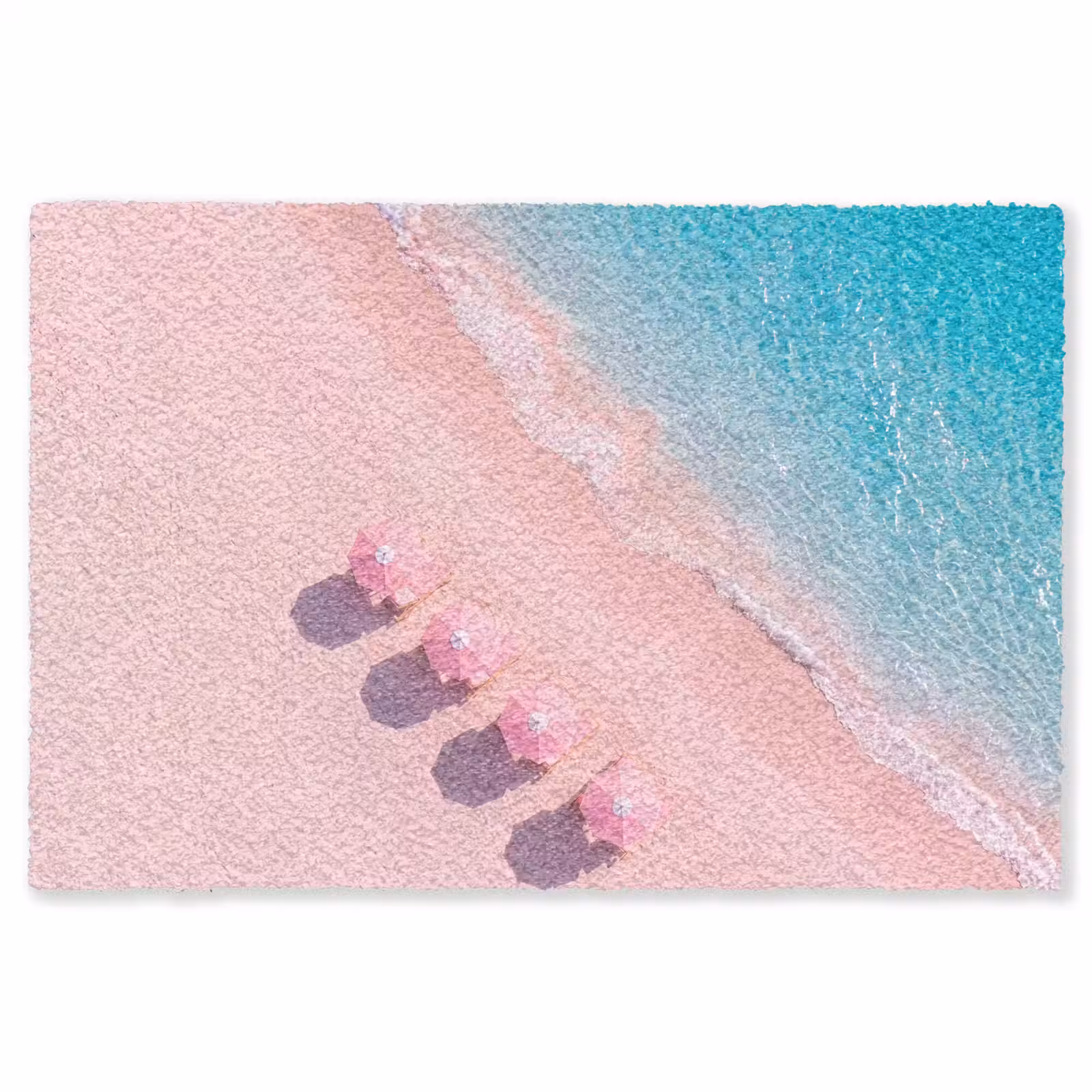 Vloerkleed - Strand - Roze zand - Zee - Zomer - Natuur — 1