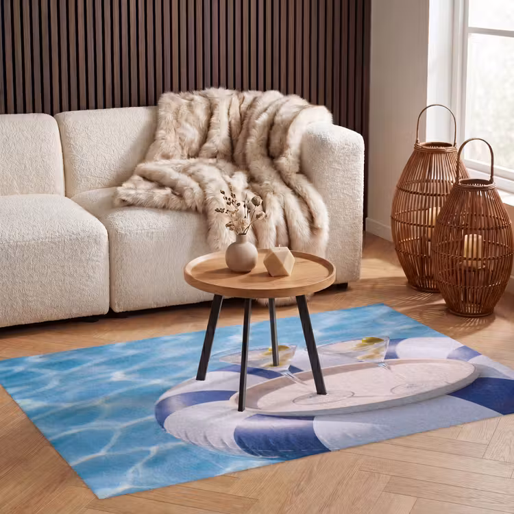 Vloerkleed - Cocktail - Zwembad - Zomer - Blauw — 3