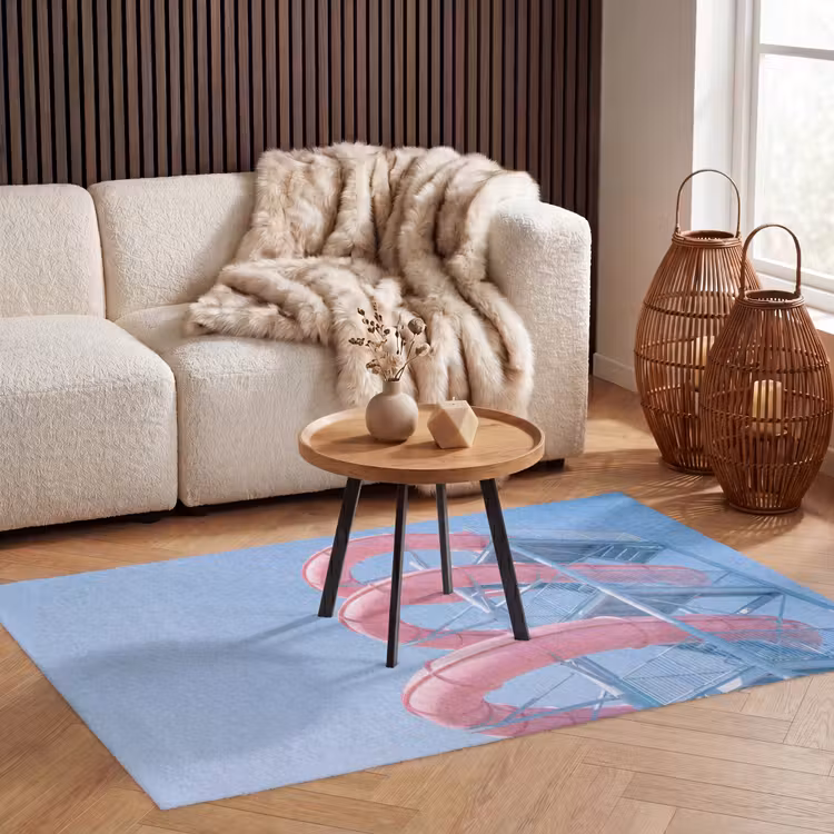 Vloerkleed - Glijbaan - Waterpark - Spiraal - Modern - Roze — 3
