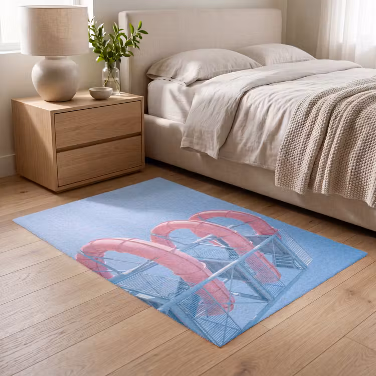 Vloerkleed - Glijbaan - Waterpark - Spiraal - Modern - Roze — 5