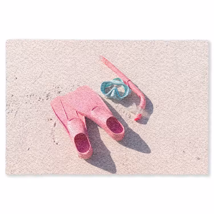 Vloerkleed - Snorkelset - Strand - Zomer - Roze — 1