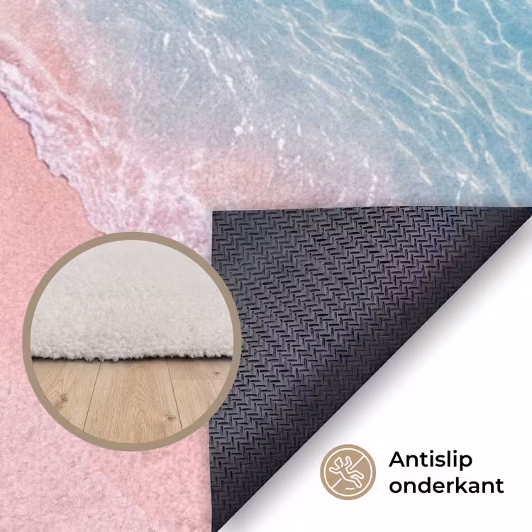 Vloerkleed - Strand - Roze zand - Zee - Zomer - Natuur — 4