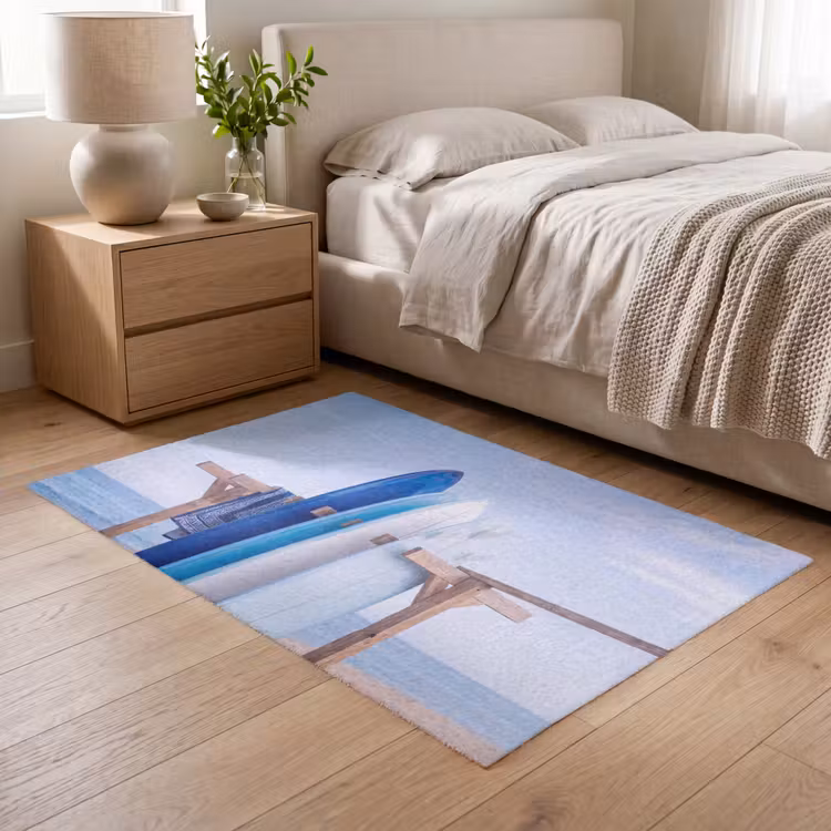 Vloerkleed - Surfplank - Strand - Zomer - Blauw - Water — 5