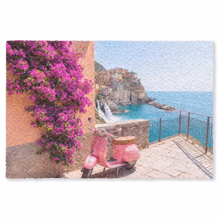 Vloerkleed - Voertuig - Roze - Kust - Zomer - Reizen — 1