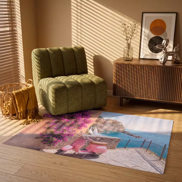 Vloerkleed - Voertuig - Roze - Kust - Zomer - Reizen — 2