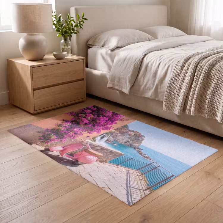 Vloerkleed - Voertuig - Roze - Kust - Zomer - Reizen — 5