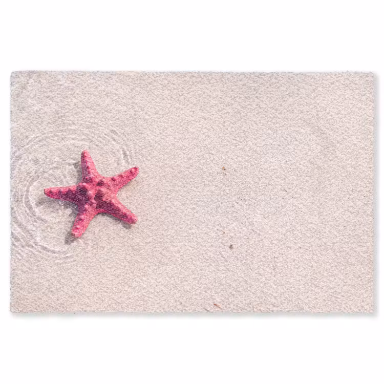 Vloerkleed - Zeeleven - Zeester - Strand - Roze - Water — 1
