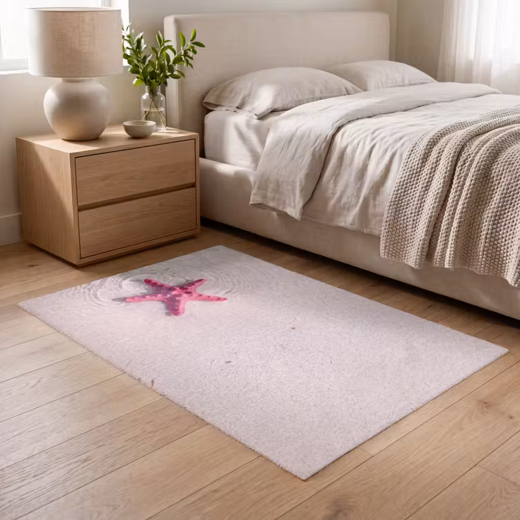 Vloerkleed - Zeeleven - Zeester - Strand - Roze - Water — 5