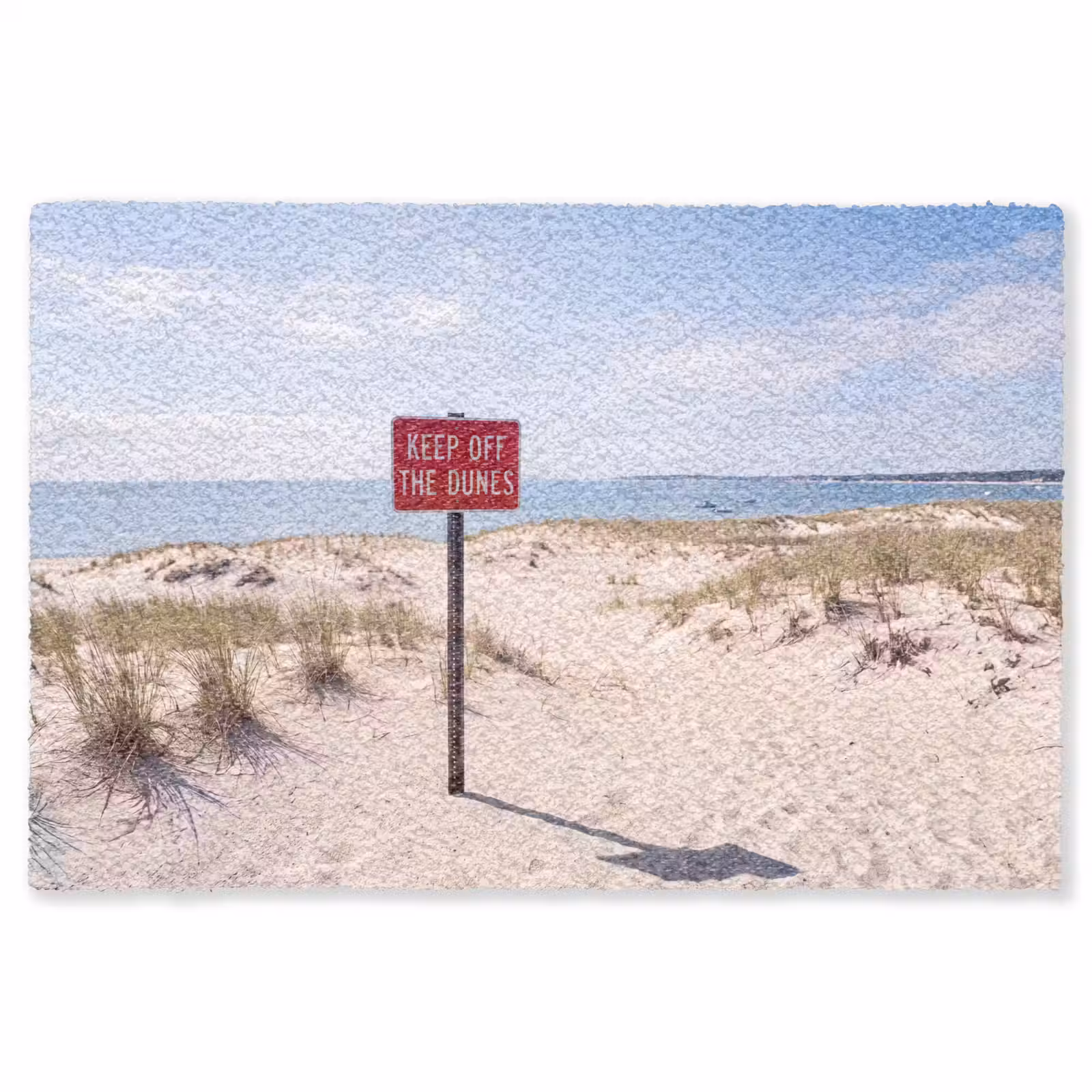 Vloerkleed - Duin - Bord - Kust - Landschap - Rood — 1