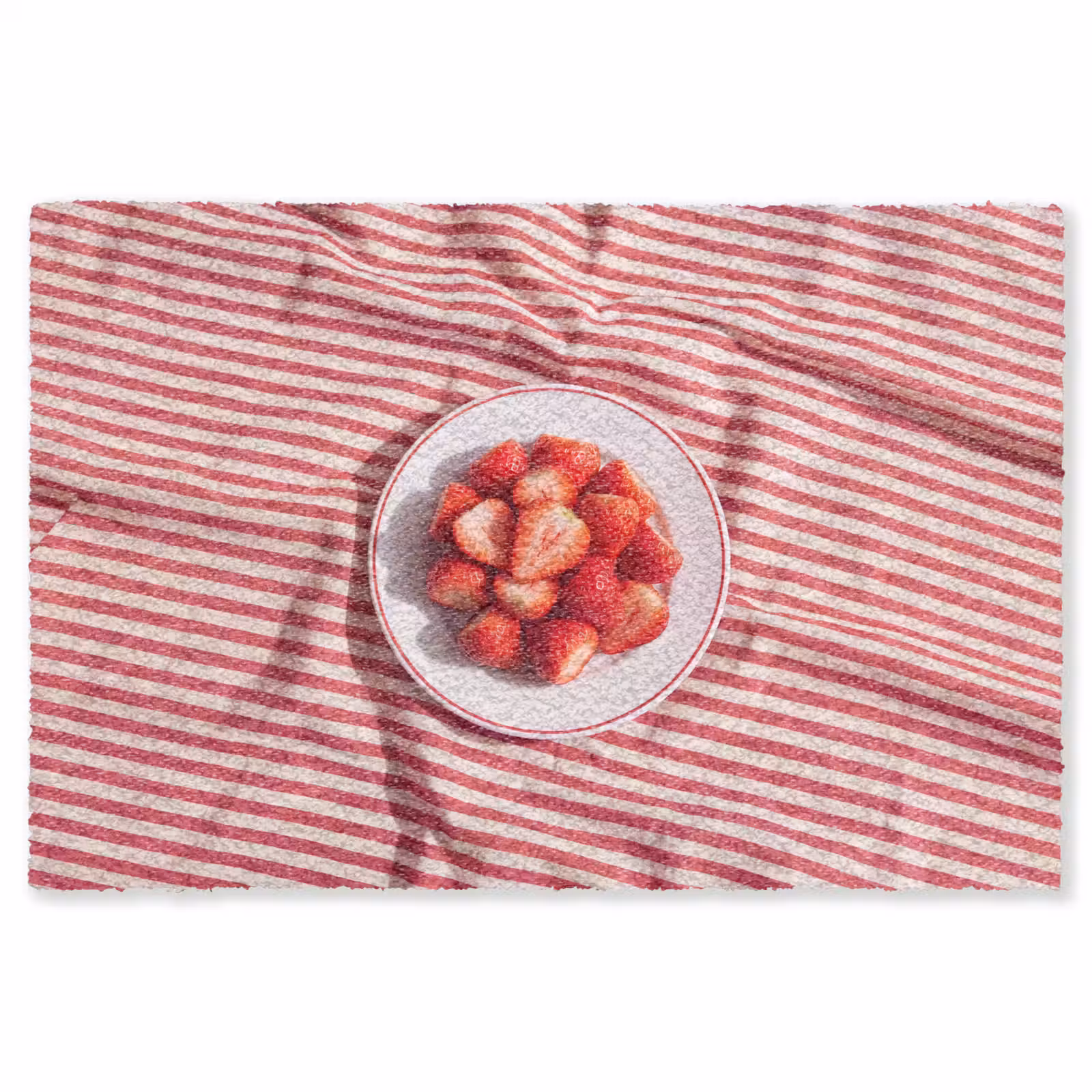Vloerkleed - Eten - Aardbeien - Fruit - Zomer - Rood — 1