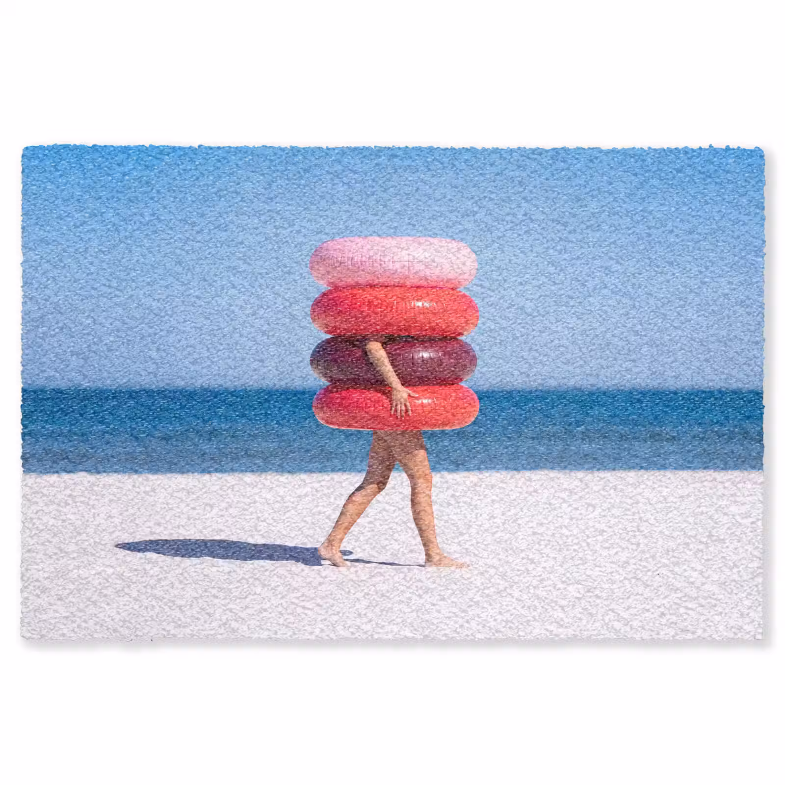 Vloerkleed - Mensen - Strand - Zomer - Recreatie - Kleurrijk — 1