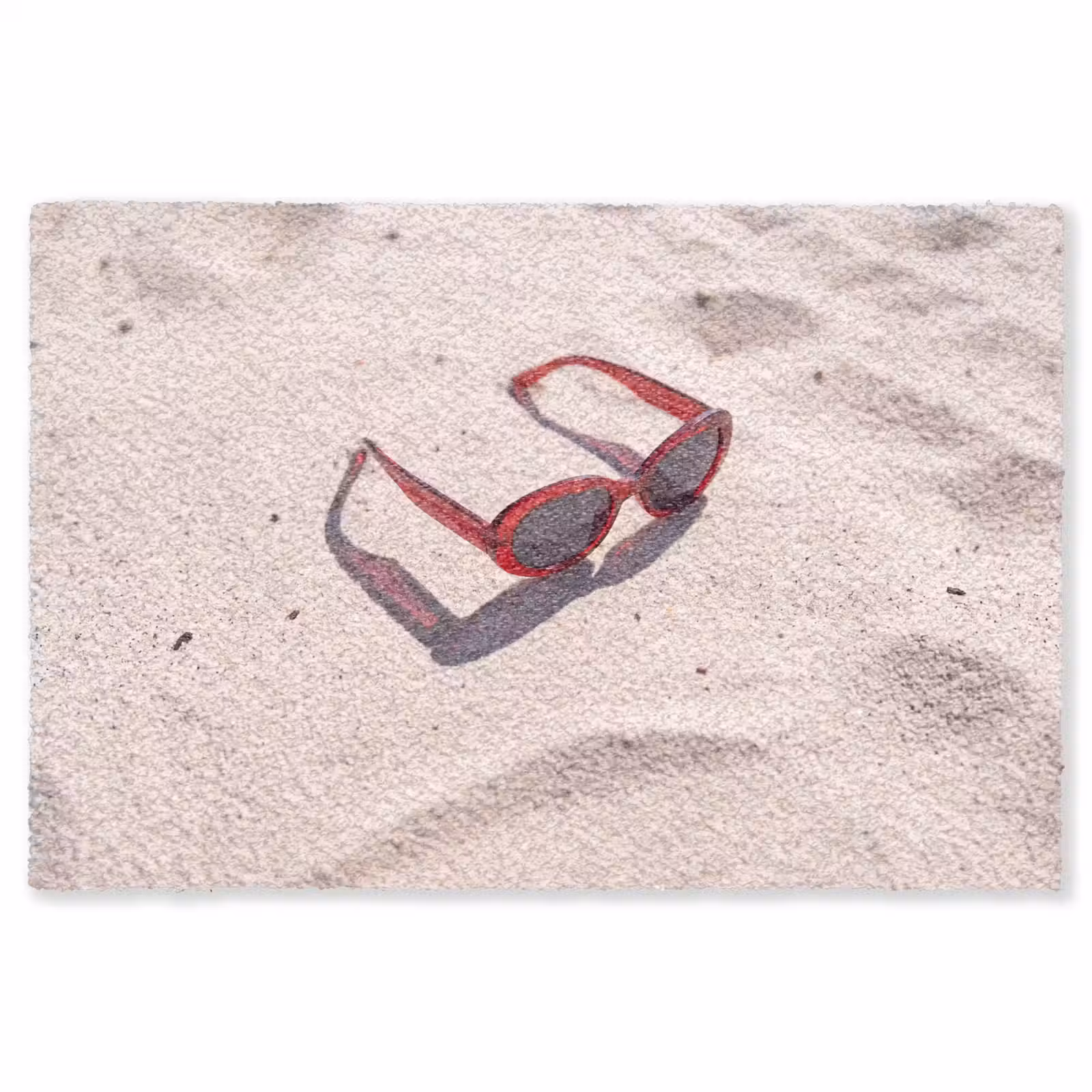 Vloerkleed - Zonnebril - Strand - Vakantie - Rood — 1