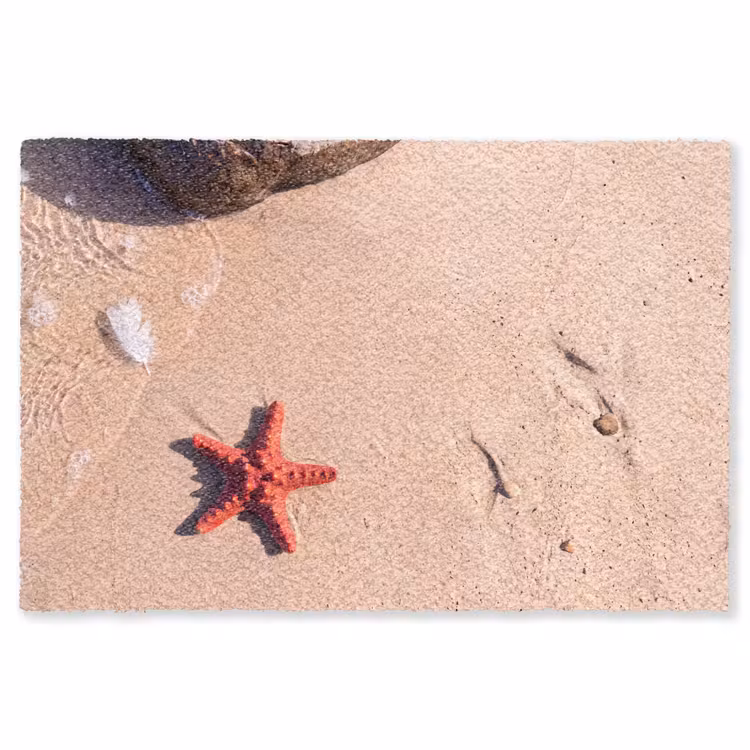 Vloerkleed - Dieren - Strand - Zee - Natuur - Rood — 1