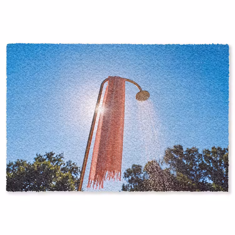Vloerkleed - Douche - Water - Zomer - Blauw — 1