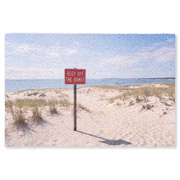Vloerkleed - Duin - Bord - Kust - Landschap - Rood — 1