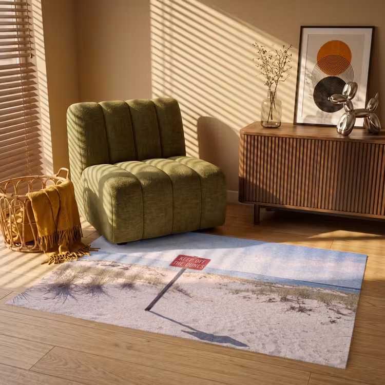 Vloerkleed - Duin - Bord - Kust - Landschap - Rood — 2