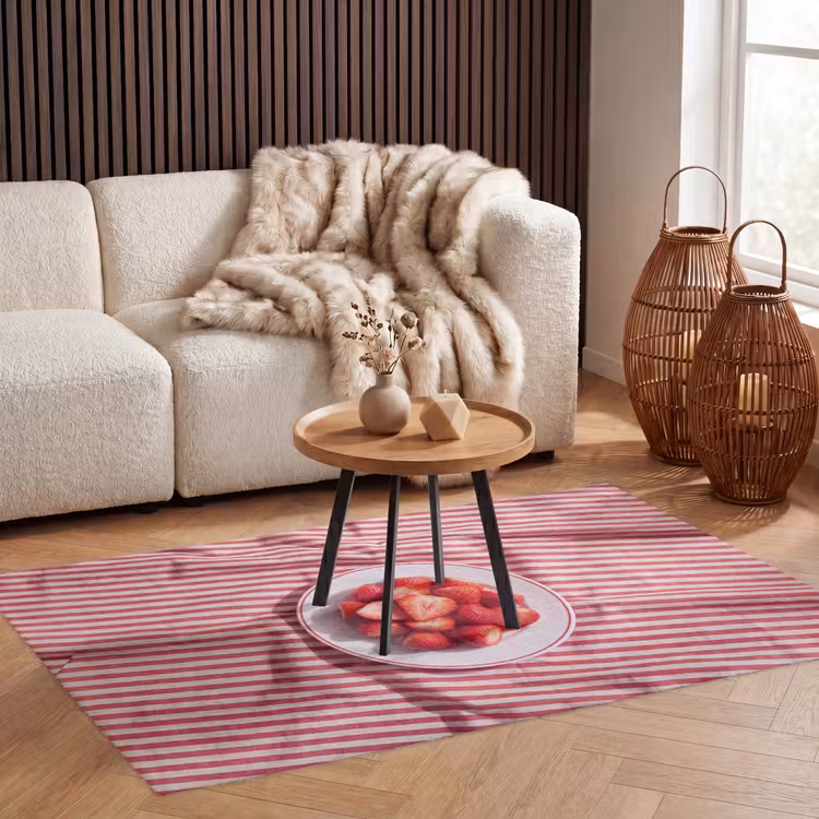 Vloerkleed - Eten - Aardbeien - Fruit - Zomer - Rood — 3