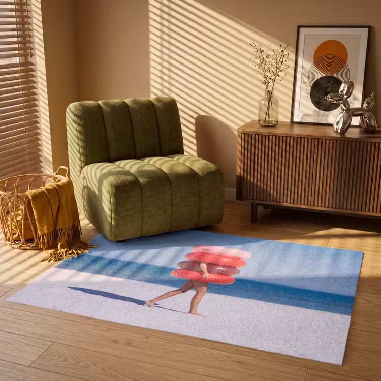 Vloerkleed - Mensen - Strand - Zomer - Recreatie - Kleurrijk — 2