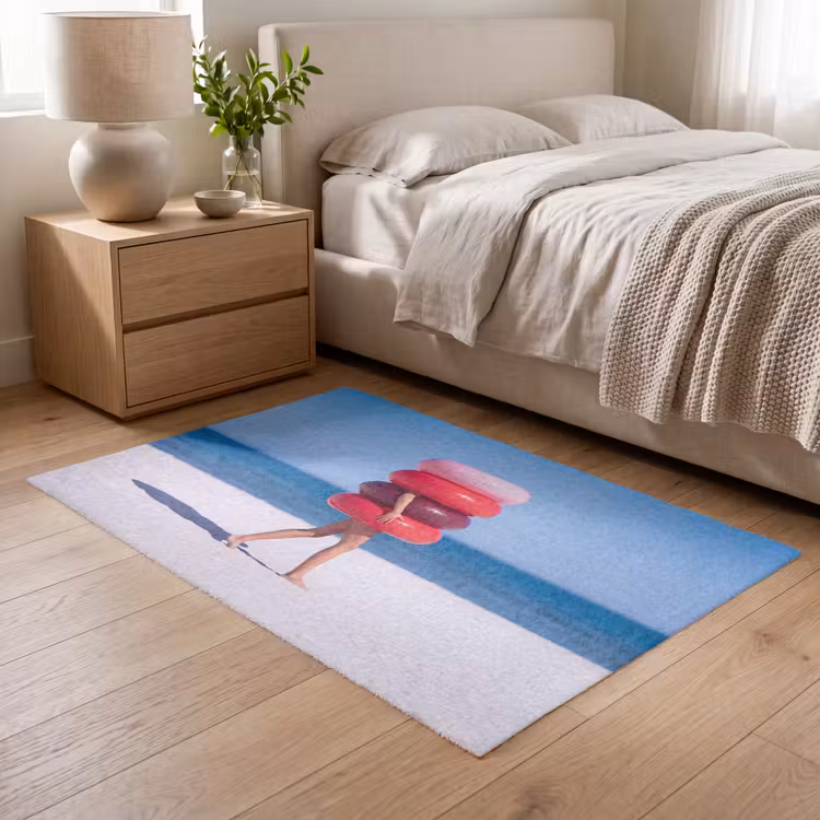 Vloerkleed - Mensen - Strand - Zomer - Recreatie - Kleurrijk — 5