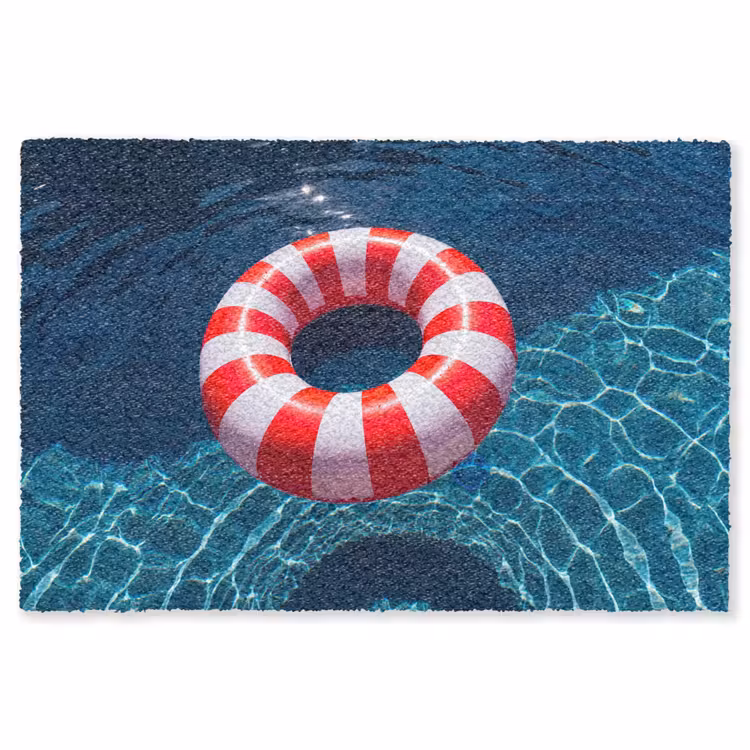 Vloerkleed - Recreatie - Water - Zomer - Rood - Wit — 1
