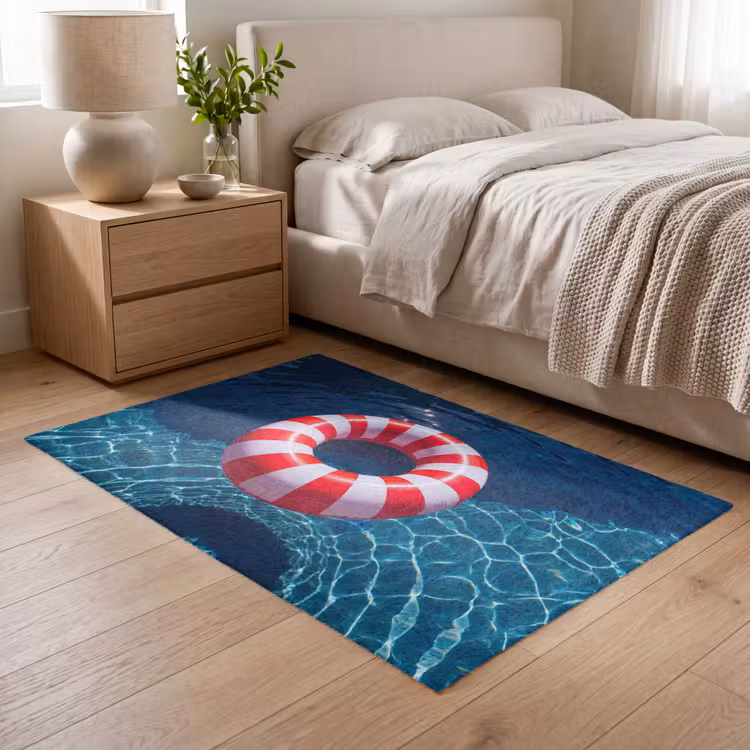 Vloerkleed - Recreatie - Water - Zomer - Rood - Wit — 5
