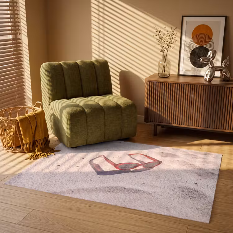 Vloerkleed - Zonnebril - Strand - Vakantie - Rood — 2