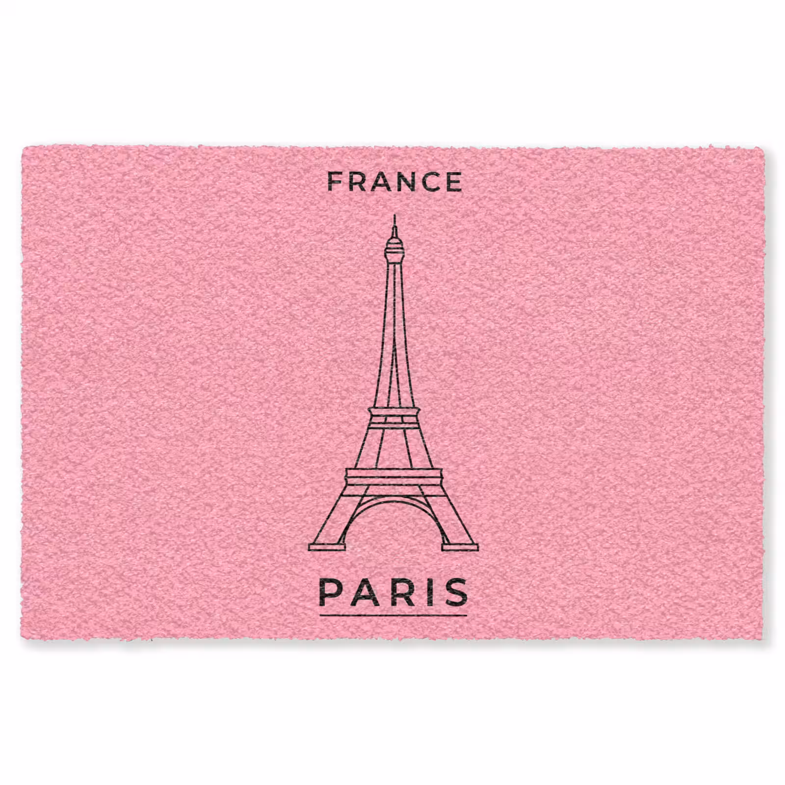 Vloerkleed - Eiffeltoren - Parijs - Architectuur - Minimalistisch - Roze — 1