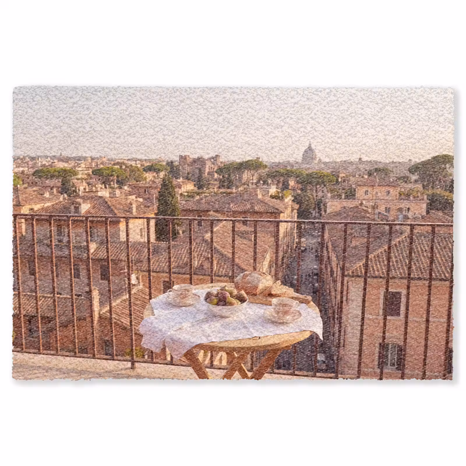Vloerkleed - Eten - Ontbijt - Balkon - Stad - Zonsopgang — 1
