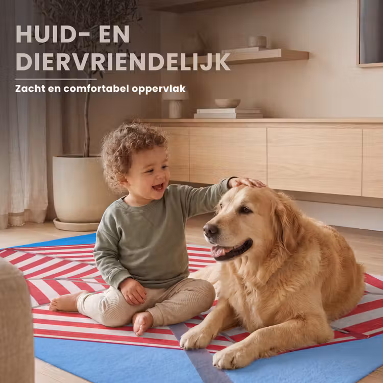 Vloerkleed - Parasol - Strepen - Zomer - Rood - Blauw — 6