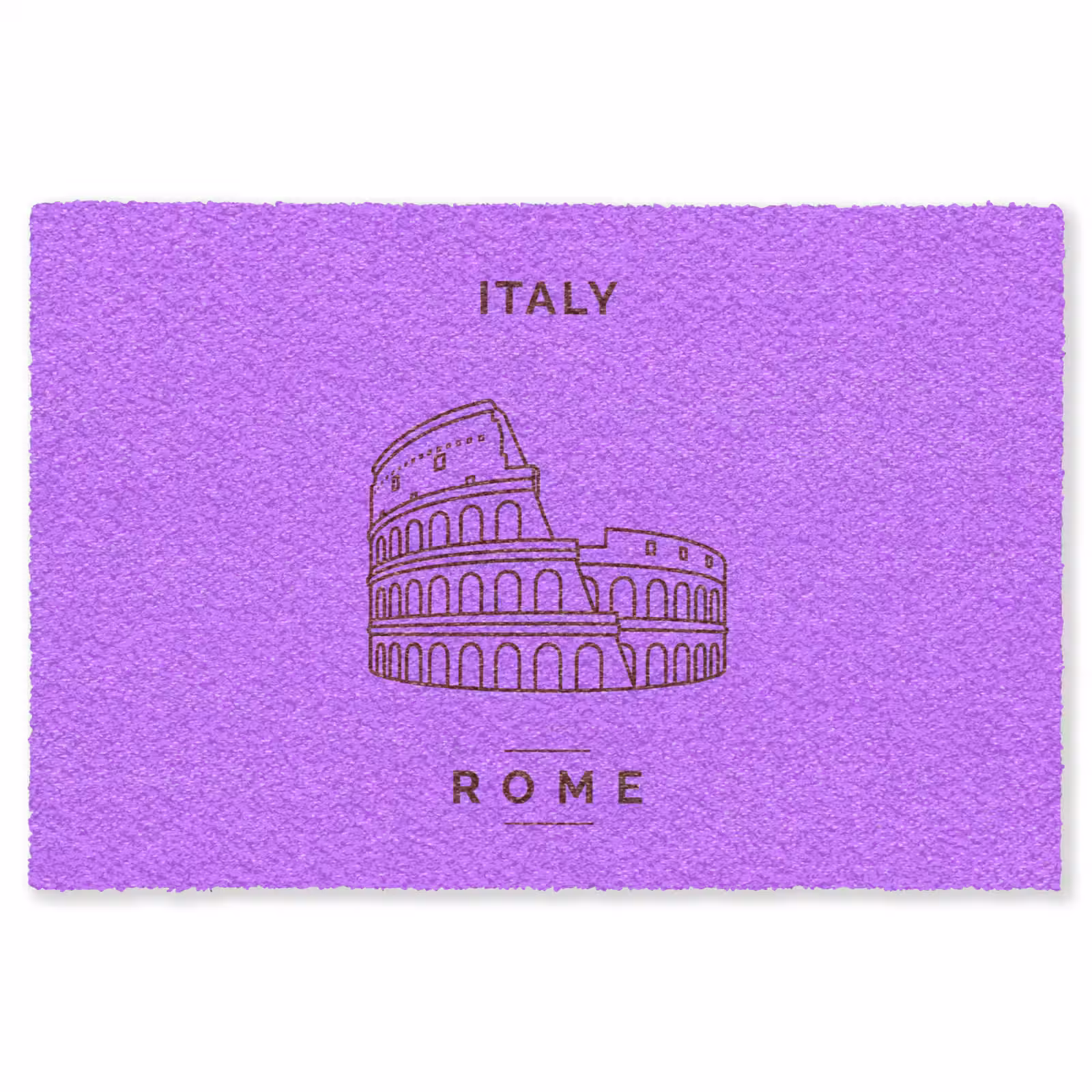 Vloerkleed - Architectuur - Colosseum - Rome - Minimalistisch - Paars — 1